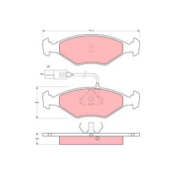 Brake Pad Set TRW GDB960 OE Ref 5882985