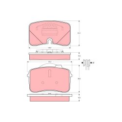 Brake Pad Set TRW GDB961 OE Ref 441 698 151 D