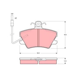 Brake Pad Set TRW GDB968 OE Ref 77 01 203 775