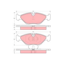Brake Pad Set TRW GDB969 OE Ref 8993768