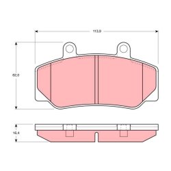 Plaquettes de frein TRW GDB970 pour UMM, référence Volvo OE 2711828