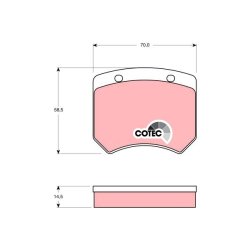 Brake Pad Set TRW GDB973 OE Ref GBP103