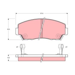Brake Pad Set TRW GDB977 OE Ref UC87492809A
