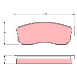 Brake Pad Set TRW GDB988 OE Ref 725191220