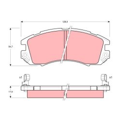 Brake Pad Set TRW GDB989 OE Ref 26296AA161