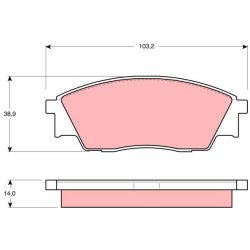 Brake Pad Set TRW GDB991 OE Ref 26290KA060