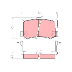 Brake Pad Set TRW GDB994 OE Ref 43022-SD4-506