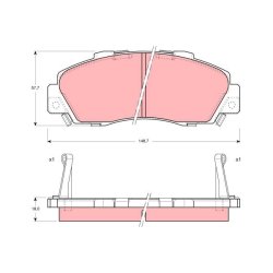 Brake Pad Set TRW GDB995 OE Ref 45022-SS0-G01