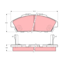 Jeu de plaquettes de frein TRW GDB996 pour HONDA ACCORD OE 45022-SM4-000