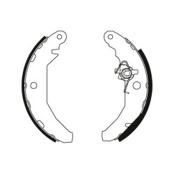 Jeu de mâchoires de frein TRW GS6179 pour FORD FIESTA OE 1625131 TRW