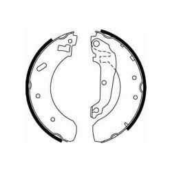 Jeu de mâchoires de frein TRW GS6215 pour AUSTIN, ROVER MAESTRO OE GBS90822 TRW