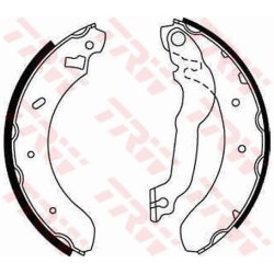 Brake Shoe Set TRW GS6255 OE Ref 92AX-2200-CA