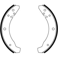Jeu de mâchoires de frein TRW GS8025 pour PORSCHE, VW OE 131698237CV TRW