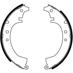 Jeu de mâchoires de frein TRW GS8047 pour DAIHATSU, TOYOTA OE 04497-14020 TRW