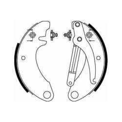 Jeu de mâchoires de frein TRW GS8052 pour CITROËN 2, ACADIANE, DYANE OE AZ45116A TRW