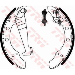 Brake Shoe Set TRW GS8092 OE Ref 443 609 526 V