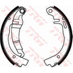 Jeu de mâchoires de frein TRW GS8144 pour VAUXHALL GT, KADETT, OLYMPIA OE 552210