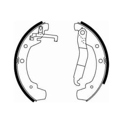 Jeu de mâchoires de frein TRW GS8150 pour VW LT OE 281609531CX TRW
