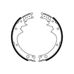 Jeu de mâchoires de frein TRW GS8183 pour NISSAN CABSTAR, PATROL OE 44060-25T25 TRW