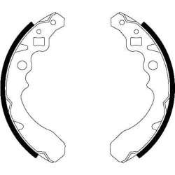 Jeu de mâchoires de frein TRW GS8282 pour DAIHATSU, VAUXHALL, PERODUA TRW