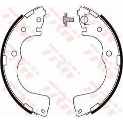 Jeu de mâchoires de frein TRW GS8435 pour MAZDA MPV OE LDY42638Z