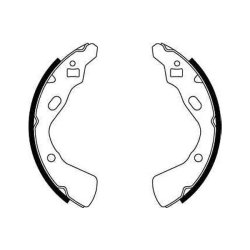 Jeu de mâchoires de frein TRW GS8519 pour FORD, KIA, MAZDA OE D0012638Z TRW