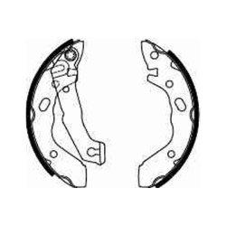 Jeu de mâchoires de frein TRW GS8568 pour HYUNDAI PONY, S OE 58305-24A00 TRW