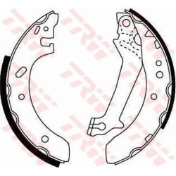Brake Shoe Set TRW GS8607 OE Ref 95AX2200BB