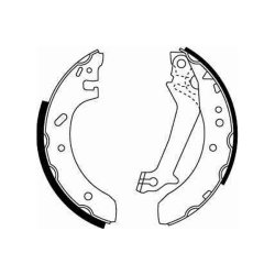 Jeu de mâchoires de frein TRW GS8607 pour FORD COURIER, ESCORT, FIESTA OE 1065033 TRW