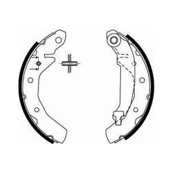 Jeu de mâchoires de frein TRW GS8645 pour BAOJUN, CHEVROLET, DAEWOO, FSO et plus encore... TRW