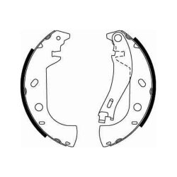 Jeu de mâchoires de frein TRW GS8653 pour FIAT OE 9947939 TRW