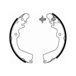 Jeu de mâchoires de frein TRW GS8666 pour MITSUBISHI, SUBARU OE MB699335 TRW