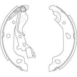 Jeu de mâchoires de frein TRW GS8687 pour FIAT GRANDE, PUNTO OE 9948373 TRW