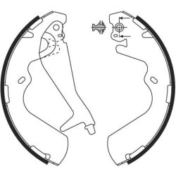 Jeu de mâchoires de frein TRW GS8696 pour HYUNDAI, JAC OE S2351601A TRW