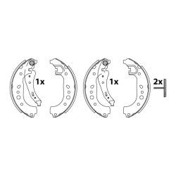 Brake Shoe Set TRW GS8862 OE Ref 4534230200