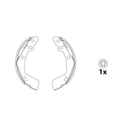 Parking Brake Shoe Set TRW GS8865 OE Ref 5093390AB