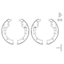 Brake Shoe Set TRW GS8867 OE Ref 04495-52130