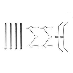 Kit d'accessoires pour plaquettes de frein à disque TRW PFK208 pour TOYOTA 4, HILUX, LAND