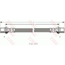 Flexible de frein TRW PHA180 pour DAIHATSU APPLAUSE, CHARADE OE 90049-22119