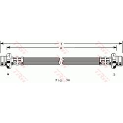 Brake Hose TRW PHA198 OE Ref 5157084030