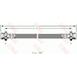 Brake Hose TRW PHA259 OE Ref 46214-50J05