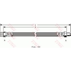Flexible de frein TRW PHA269 pour PEUGEOT 405 OE 480641