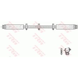 Flexible de frein TRW PHA299 pour ALFA ROMEO 164 OE 60588022