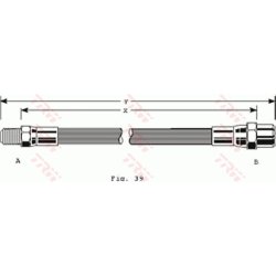 Brake Hose TRW PHB125 OE Ref 107 101