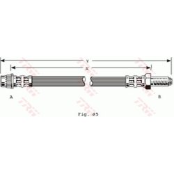 Brake Hose TRW PHB283 OE Ref 77 00 804 355
