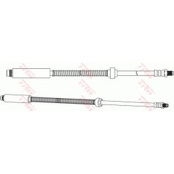 Flexible de frein TRW PHB287 pour PEUGEOT 306 OE 480663 TRW