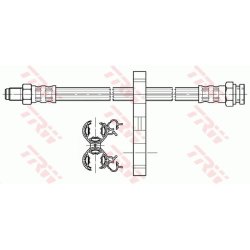 Flexible de frein TRW PHB306 pour CITROËN, FIAT, PEUGEOT OE 480673 TRW