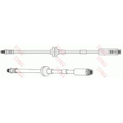 Flexible de frein TRW PHB628 pour ABARTH, FIAT, FORD, LANCIA OE 51800680 TRW