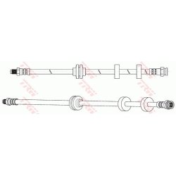 Flexible de frein TRW PHB646 pour FIAT DOBLO OE 51776519 TRW