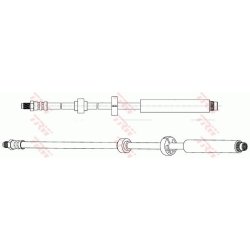 Flexible de frein TRW PHB674 pour CITROËN, DS, PEUGEOT OE 4806K7 TRW